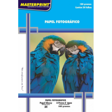 PAPEL FOTO GLOSSY A4 180 GRS C/20 FLS