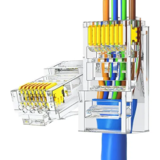 CONECTOR RJ45 VAZADO CAT5E 8X8 C/100 