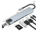 HUB TYPE C 8X1      USB C/RJ45/USB 3.0/HDMI/CARTAO