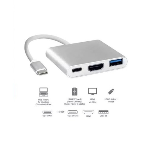 ADAPTADOR USB C M X HDMI X USB 3.0 