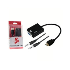 ADAPTADOR HDMI X VGA AUDIO P2 KAPBOM