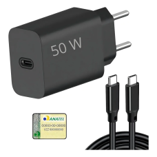 CARREGADOR TURBO USB C 50W CABO DE 1M 