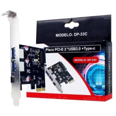 PLACA PCI-E 2 PORTAS USB 3.0 + 01 PORTA TYPE C