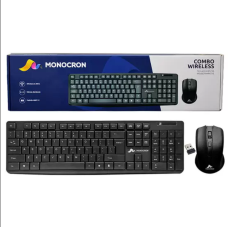 KIT TECLADO E MOUSE WIRELESS MONOCRON