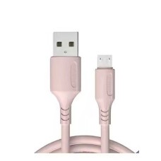 CABO USB X MICRO USB 1M MACARON ROSA