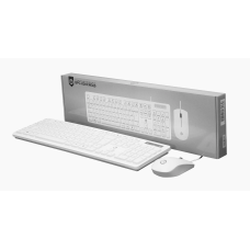KIT TECLADO E MOUSE USB BRANCO