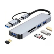 HUB TYPE C 5X1   USB 3.0/MICRO SD/USB/TYPE C