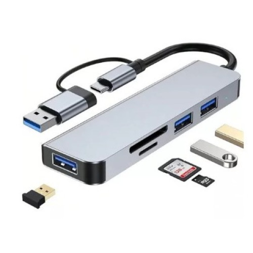 HUB TYPE C 5X1   USB 3.0/MICRO SD/USB/TYPE C