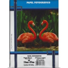 PAPEL FOTO GLOSSY A4 230 GRS C/ 20 FLS