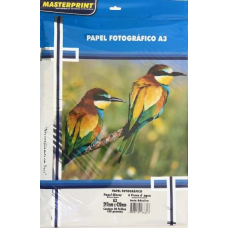 PAPEL FOTO GLOSSY AUTO ADESIVO A3 130GRS C/20 FLS