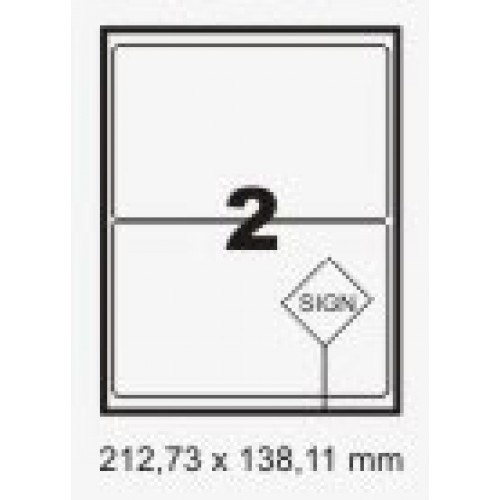 Etiqueta Branca 138,11 X 212,73 Mm C/ 100 Fls –