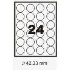 Etiqueta Branca 42,33 Mm De Diâmetro – C/ 25 Fls