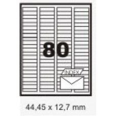 Etiqueta Branca 44,45 X 12,7 Mm C/ 100 Fls