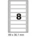 Etiqueta 89 X 36 Mm - 1 Carreira